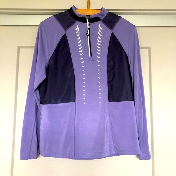 Jamie Sadock Tops - Jamie Sadock 3/4 zip mesh long sleeve